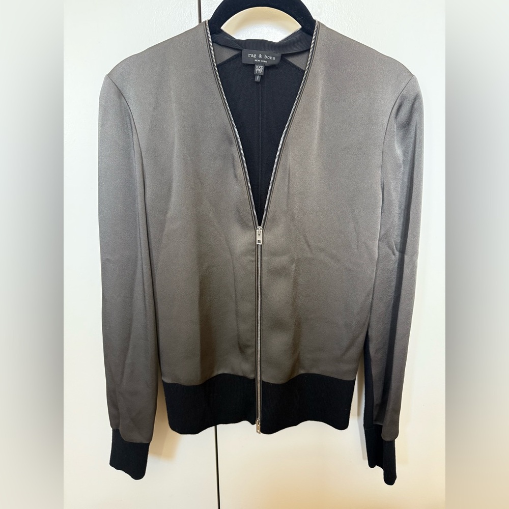 Rag & Bone Zip-Front Long Sleeve